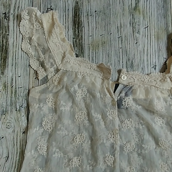 Blue Asphalt BOHO lace top extra small - Picture 3 of 7